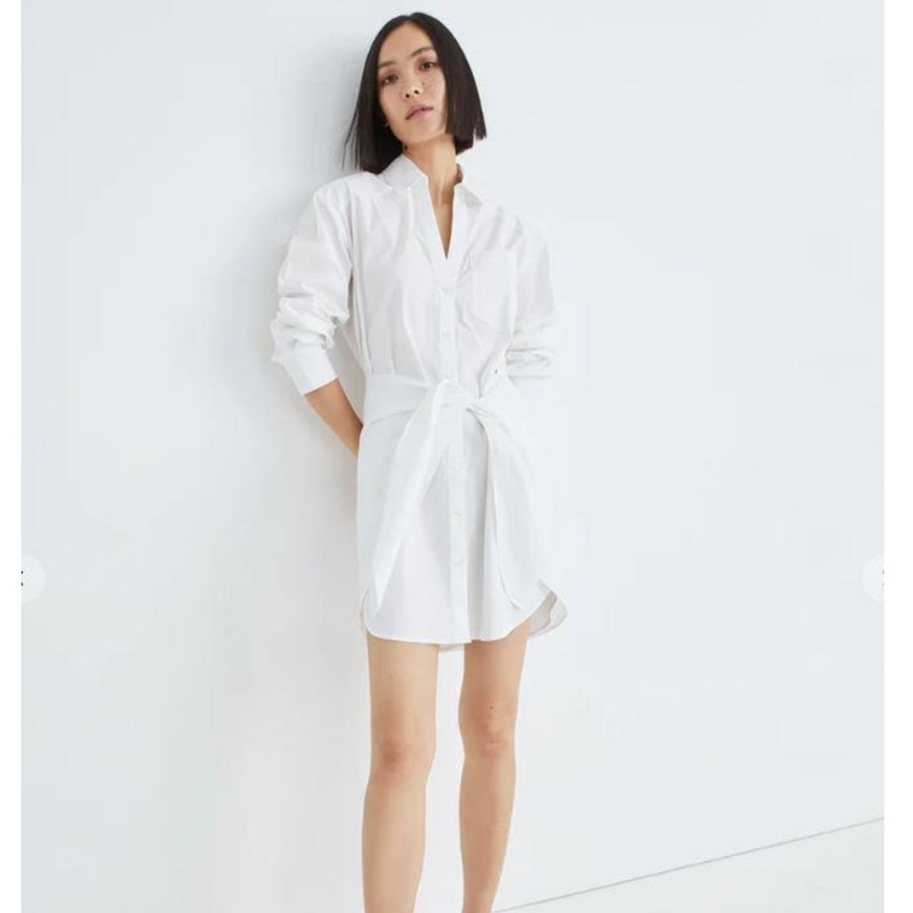 NWT Veronica Beard White Shirt Dress 0 XS work office suiting professional mini